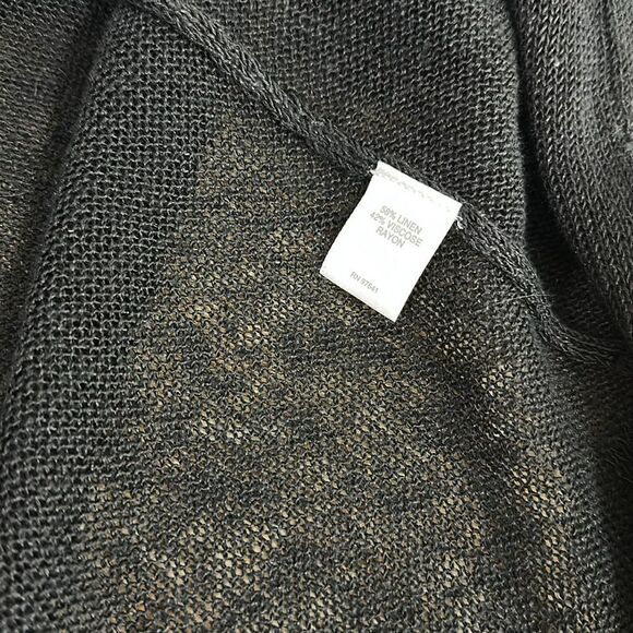 J. Jill Linen Blend Long Sleeve Open Front Cardigan With Pockets Size M - Picture 9 of 12